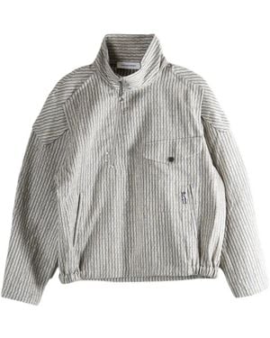 Kiko Kostadinov Striped Zipped Jacket - Grey