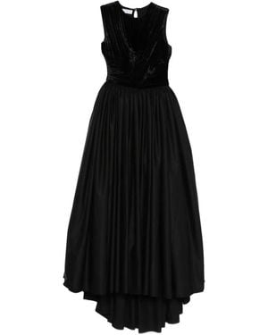 Abadia Kleid Mit Plissiertem Oberteil - Schwarz