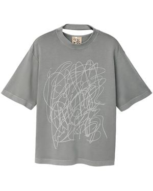 CAMPERLAB Printed T-Shirt - Grey