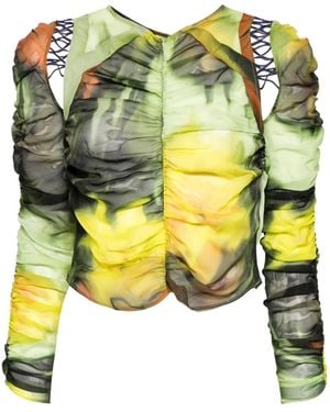 Collina Strada Melting Bloom Delilah トップ - イエロー