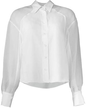 Brunello Cucinelli Monili Long-Sleeve Panel Shirt - White