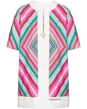 Valentino Garavani Rhombus 75 Poplin Mini Dress - Pink