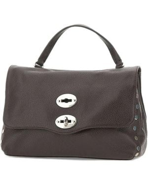 Zanellato Postina Stud-Embellished Leather Shoulder Bag - Black
