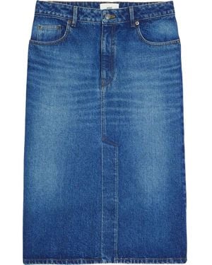 Ami Paris Mid-length Denim Skirt - Blue