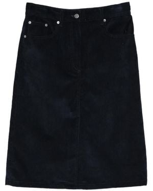 A.P.C. Lizzie Corduroy Midi Skirt - Black