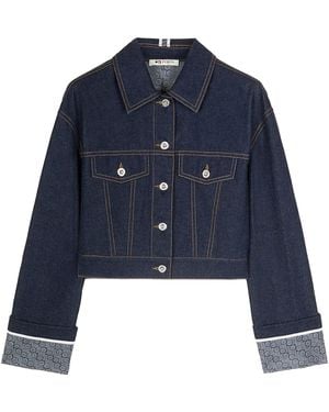 Ports 1961 Veste Contrast En Jean - Bleu
