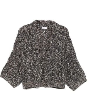 Brunello Cucinelli Vest Met Gedraaid Detail - Grijs