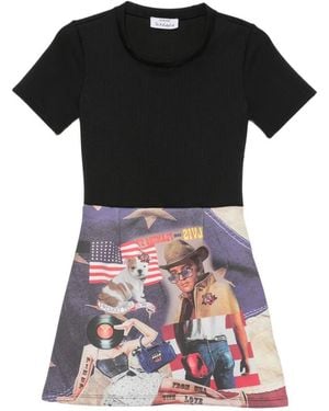The Artistylist Graphic-Print A-Line Dress - Black