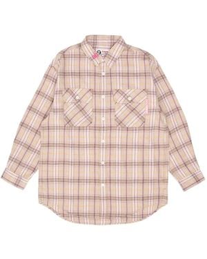 Aape By A Bathing Ape Moonface Pocket-Details Button-Down Shirt - Pink