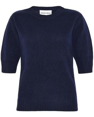 EMERSON RENALDI Kurzärmeliger Pullover Mit Geripptem Besatz - Blau