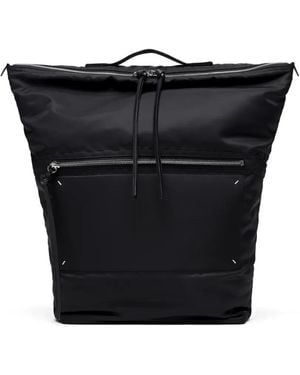Maison Margiela Four-Stitch Zip Line Backpack - Black