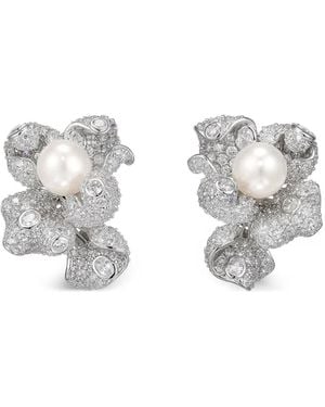 Anabela Chan 18K Blossom Pearl And Diamond Earrings - White