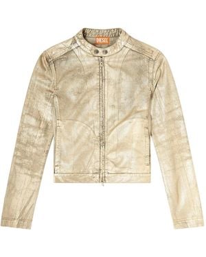 DIESEL X Karol G De-Mornin Metallic-Effect Denim Jacket - Natural
