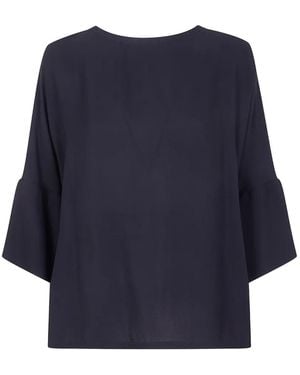 Liviana Conti Deni Bell-Sleeve Blouse - Blue