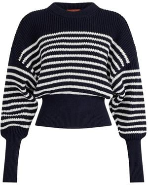 Altuzarra Stripe-Pattern Crew-Neck Sweater - Blue