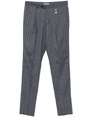 Manuel Ritz Pinstripe-Pattern Pleated Trousers - Grey