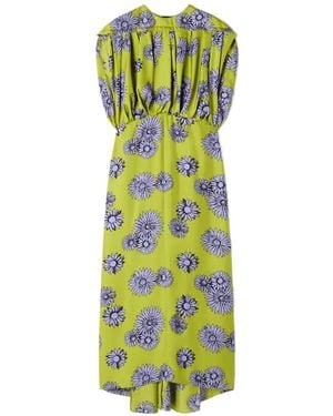 Lanvin Jurk Met Bloemenprint - Groen