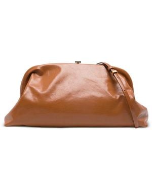 Alberta Ferretti Leather Clutch Bag - Brown