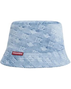 DSquared² Sombrero de pescador Monogram - Azul