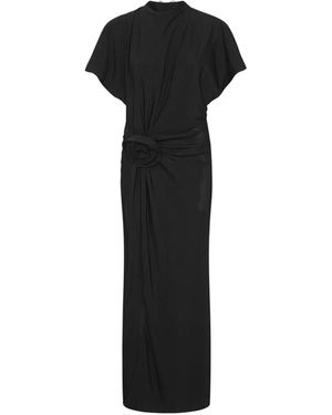 ROTATE BIRGER CHRISTENSEN Robe Longue À Fente - Black