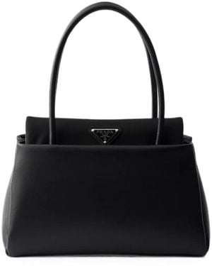 Prada Kleine Passage Tasche Mit Re-Nylon-Klappe - Schwarz