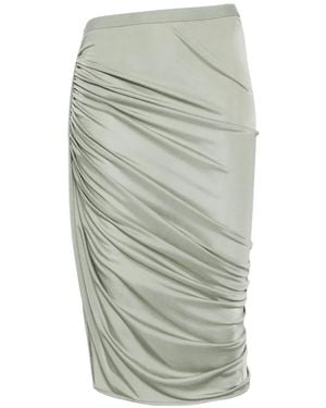 Rick Owens Draped Midi Skirt - Gray