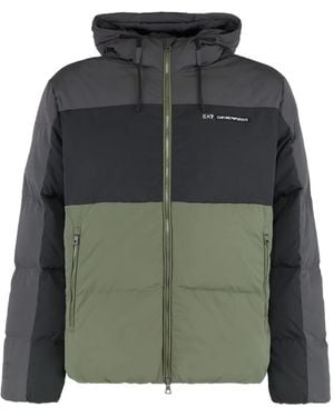 EA7 Colourblock Puffer Jacket - Green