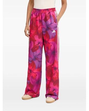 adidas X Farm Rio House Of Tiro Floral-Print Track Trousers - Pink