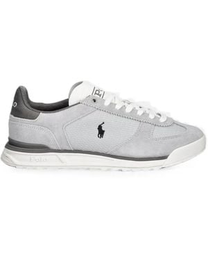 Polo Ralph Lauren Varick Logo-Embroidered Panelled Trainers - White