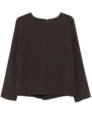 P.A.R.O.S.H. Long-Sleeve Blouse - Black