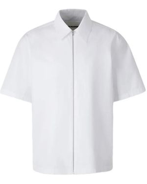 Jil Sander Zip-Up Shirt - White