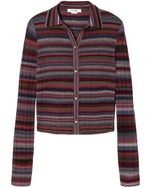 RE/DONE Geribbeld Vest Met Polokraag - Rood