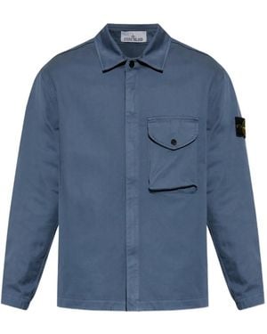 Stone Island 1200001 Dense Cotton Twill-Tc - Blue