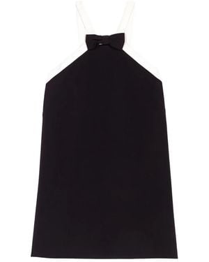 Maje Bow-Detail Halterneck Dress - Black
