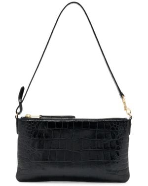 Tory Burch Croc-Embossed Pochette - Black
