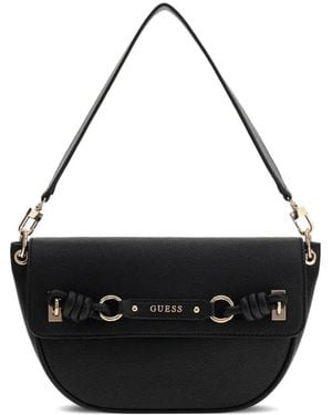 Guess Bolso De Hombro Camelia Con Nudo - Negro