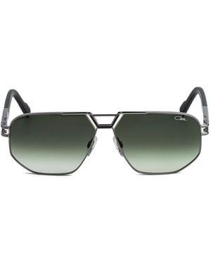Cazal 9114 Geometric-Frame Sunglasses - Green