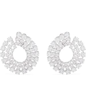 Swarovski Matrix フープピアス - ホワイト