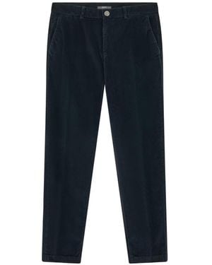 BOGGI Stretch Velvet Trousers - Blue