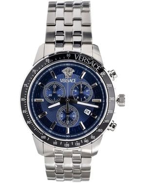 Versace Sport Chrono 44Mm Watch - Blue