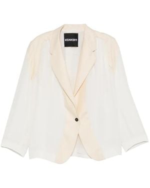 frenken Notched-Lapel Blazer - White