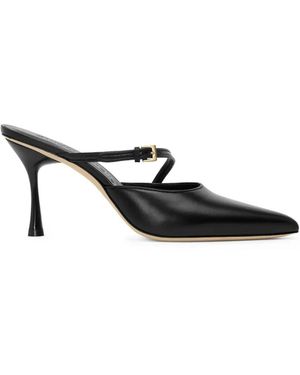 STUDIO AMELIA Alto Buckle-Strap Mules - Black
