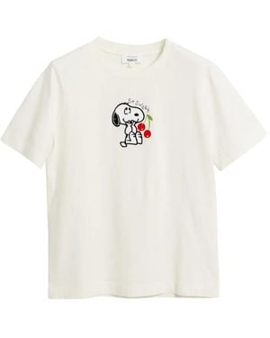 Chinti & Parker Snoopy Cherry T-Shirt - White