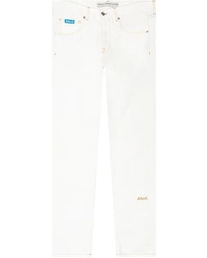 Advisory Board Crystals Logo-Embroidered Jeans - White