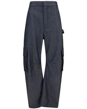 Balenciaga Relaxed-Fit Cargo Trousers - Blue