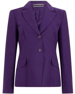 Alberta Ferretti Blazer Con Botones - Morado