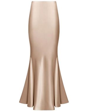 ALEXIA & ANTONIA Bias-Cut Maxi Skirt - Natural