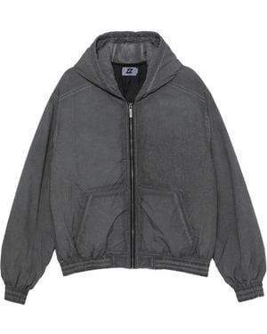 Izzue Logo-Embroidered Jacket - Grey