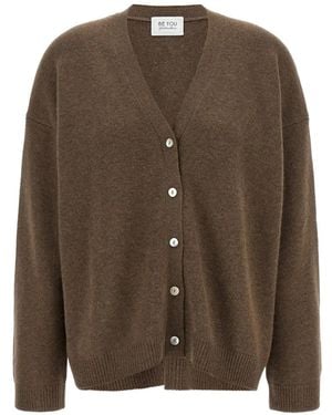 Be You Kaschmircardigan Mit V-Ausschnitt - Braun