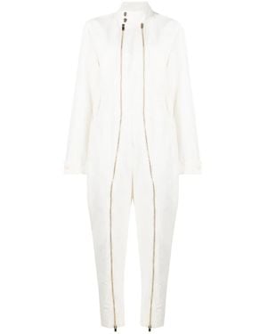 Stella McCartney Double-Zip Tapered Jumpsuit - White